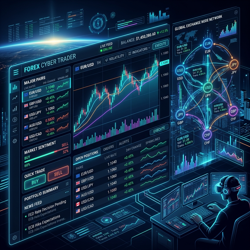 Forex Trading Dashboard UI Mockup